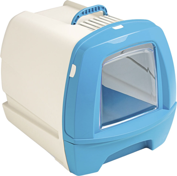 MPS2 80's Cat Litter Box with Drawer - 50 x 40 x 42 cm/Blue