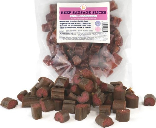 JR Pet Products British Sliced Beef Sausage 250g
