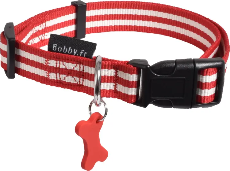 Bobby Collar Stripe Red Medium