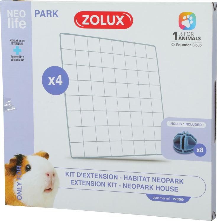 Zolux Extension Kit With 4 Mesh Panels For Neolife Guinea Pig Neopark