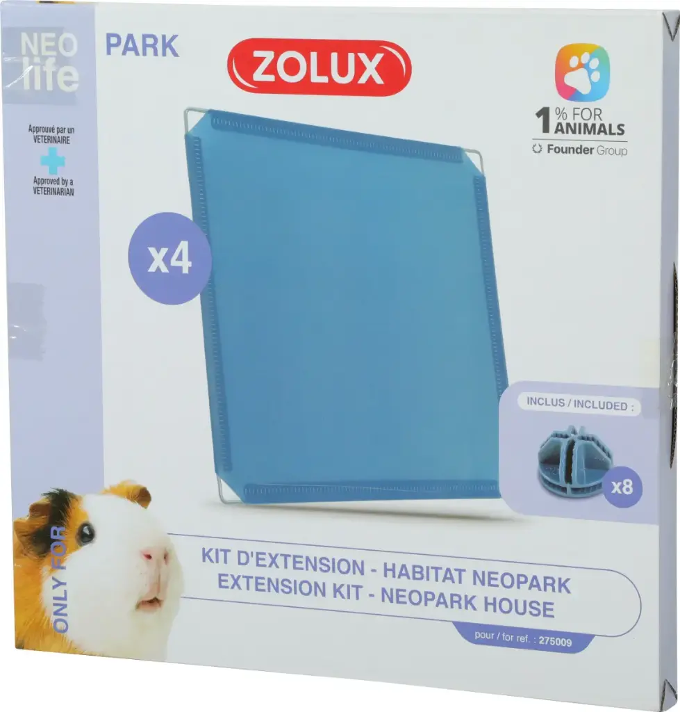 Zolux Extension Kit With 4 Solid Panels For Neolife Guinea Pig Neopark