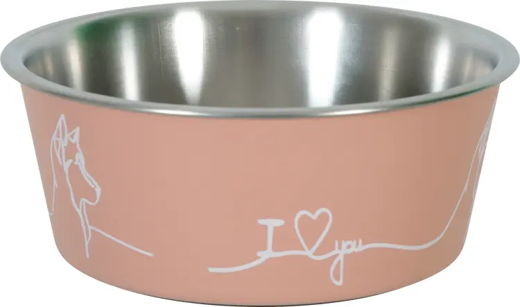 Zolux Non-Slip Love Dog Bowl Pink 400 ml