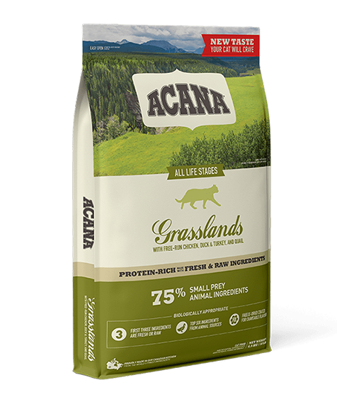 Acana Grasslands Free Run Chicken & Turkey All Life Stages Dry Cat Food 4.5kg