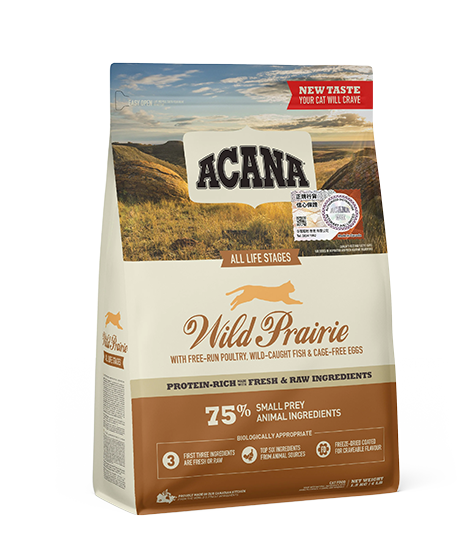 Acana Wild Prairie Free Run Poultry Wild Caught Fish All Life Stages Dry Cat Food 1.8kg 