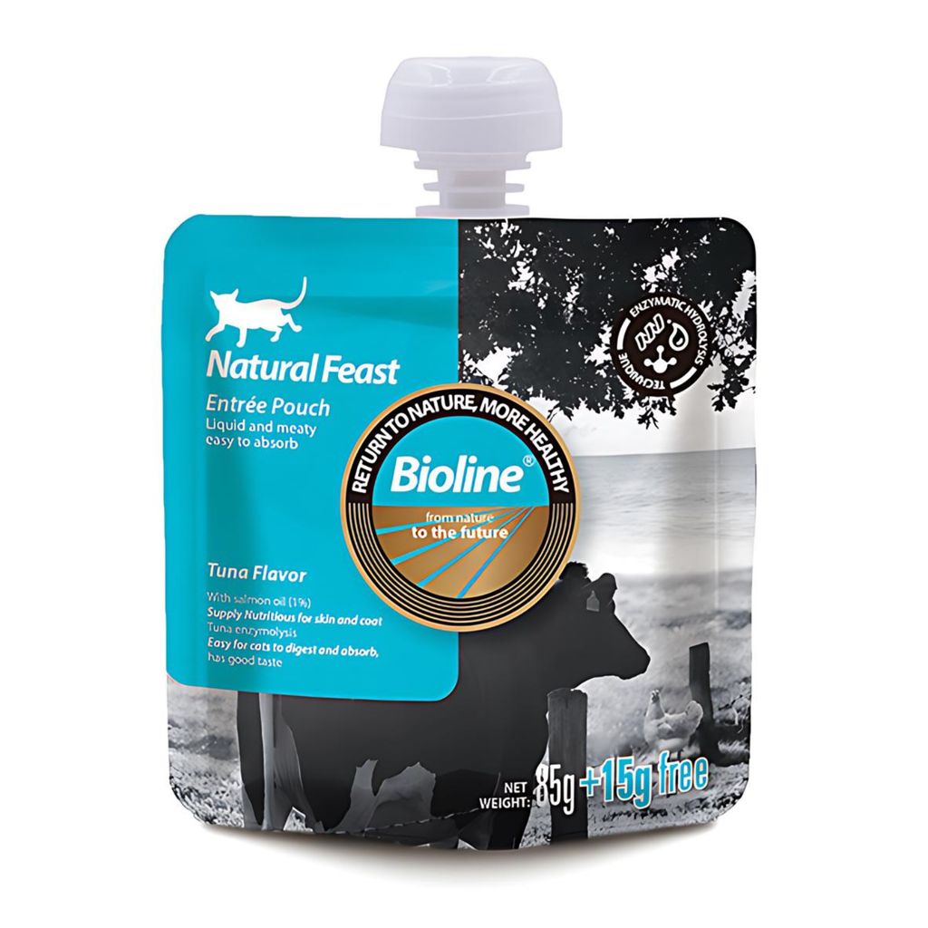 Bioline Natural Feast Entree Pouch Tuna Flavor  85g+15g