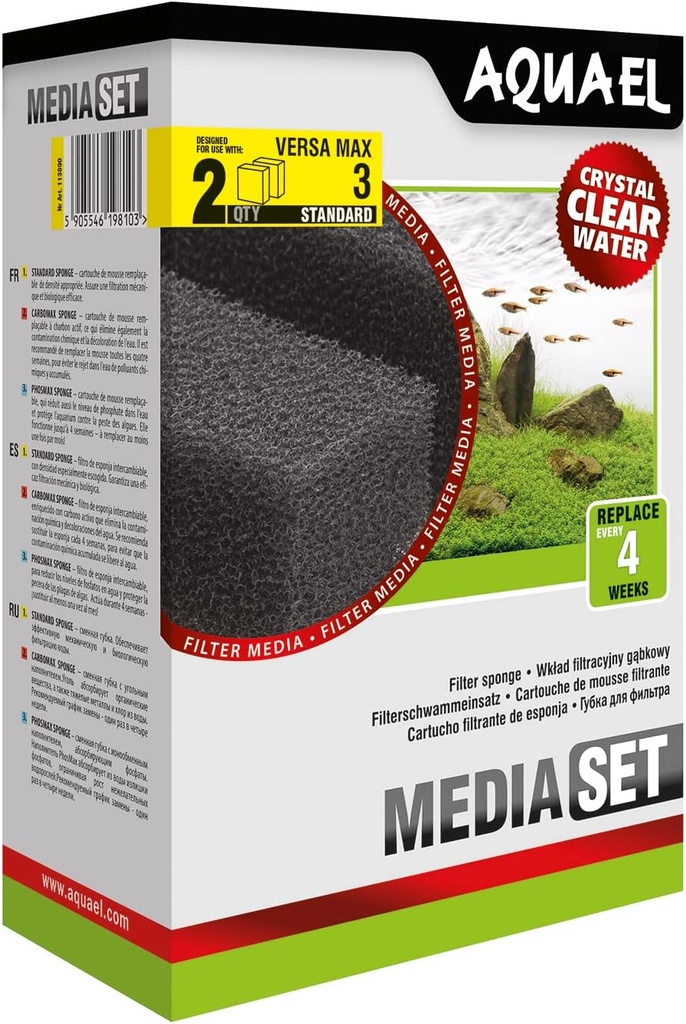 Aquael Filter Sponge For Versa Max 3-2pcs