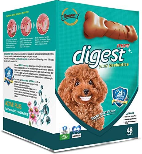 Gnawlers 3"Digest Plus Prebiotics For Dogs-48pcsx15g Display Box