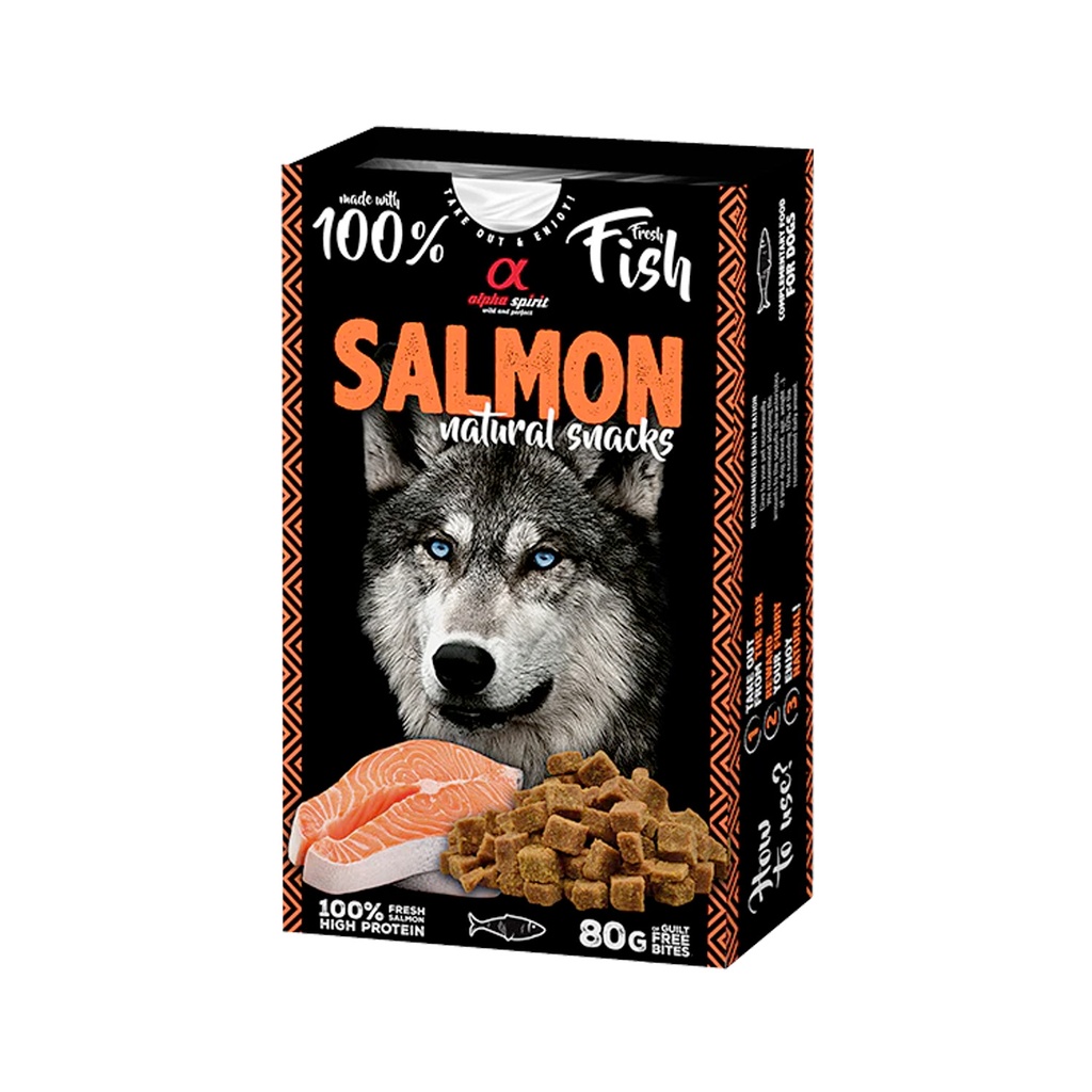 Alpha Spirit Natural Snacks for Dogs Salmon 80gm