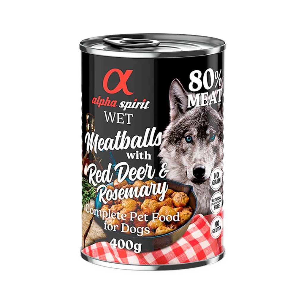 Alpha Spirit Meatballs Deer and Rosemary 400gm