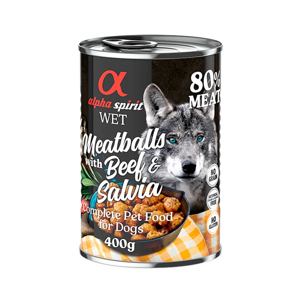 Alpha Spirit Meatballs Beef and Salvia 400gm