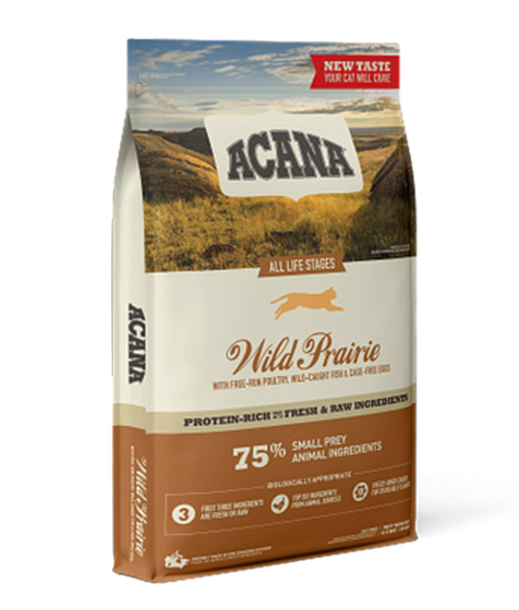 Acana Wild Prairie Free-Run Poultry Wild-Caught Fish All Life Stages Dry Cat Food  4.5kg
