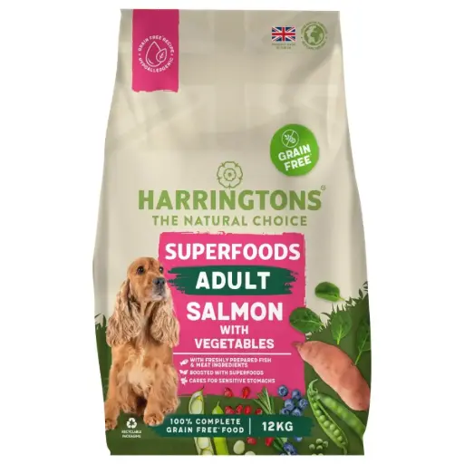 [HARRGFSS-12kg] Harringtons Superfoods Salmon with Vegetables Adult Dry Dog Food
