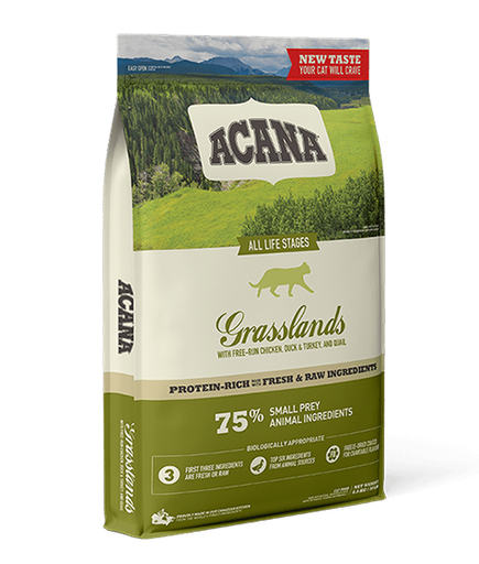 [F2F200122K0-4.5kg] Acana Grasslands Free Run Chicken & Turkey All Life Stages Dry Cat Food 4.5kg