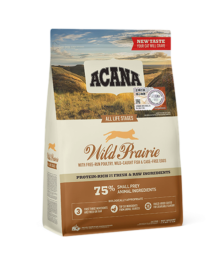 [F2F20002-1.8kg] Acana Wild Prairie Free Run Poultry Wild Caught Fish All Life Stages Dry Cat Food 1.8kg 